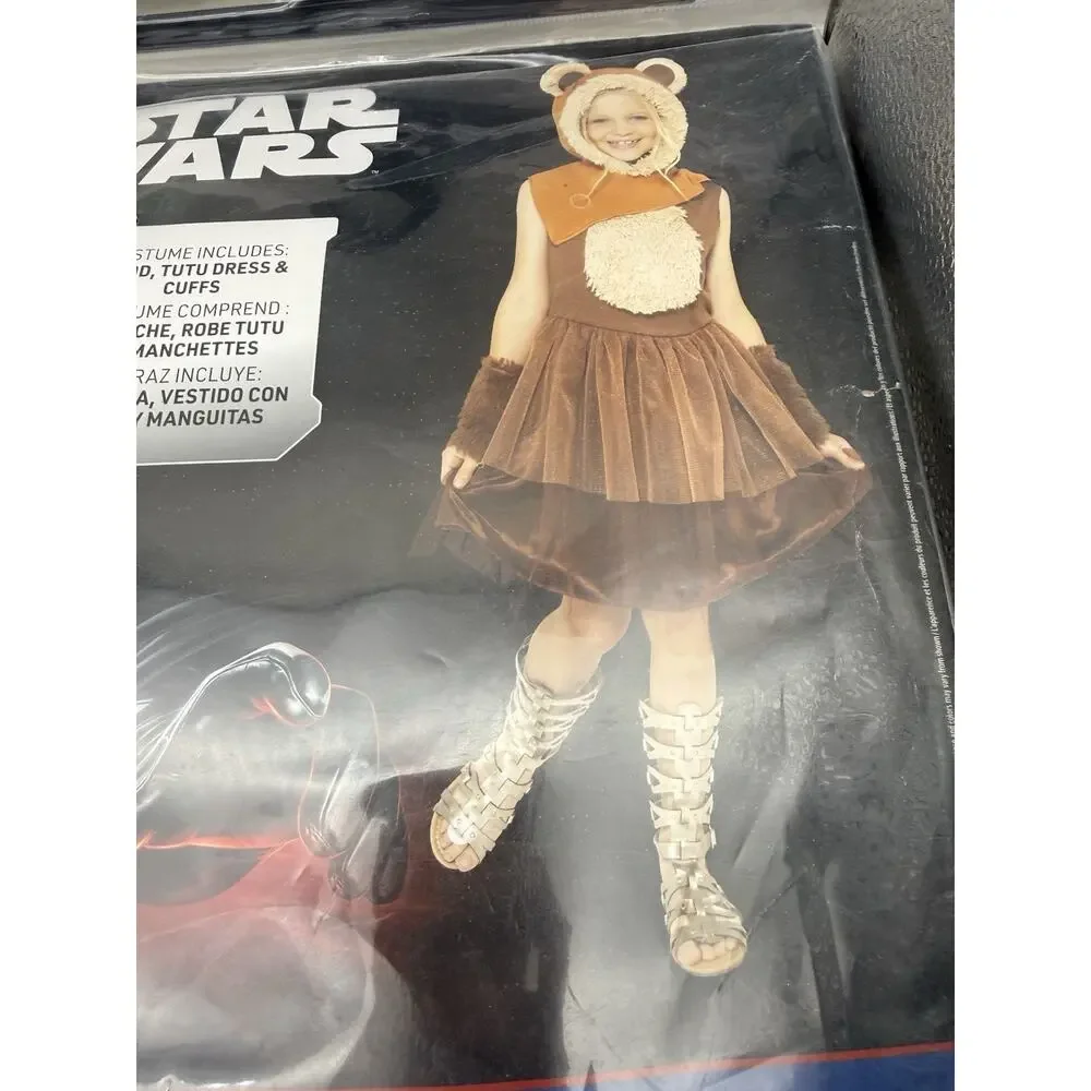 Star Wars Ewok Official Youth Halloween Dress Costume Brown Size S/P 6/6x, New..